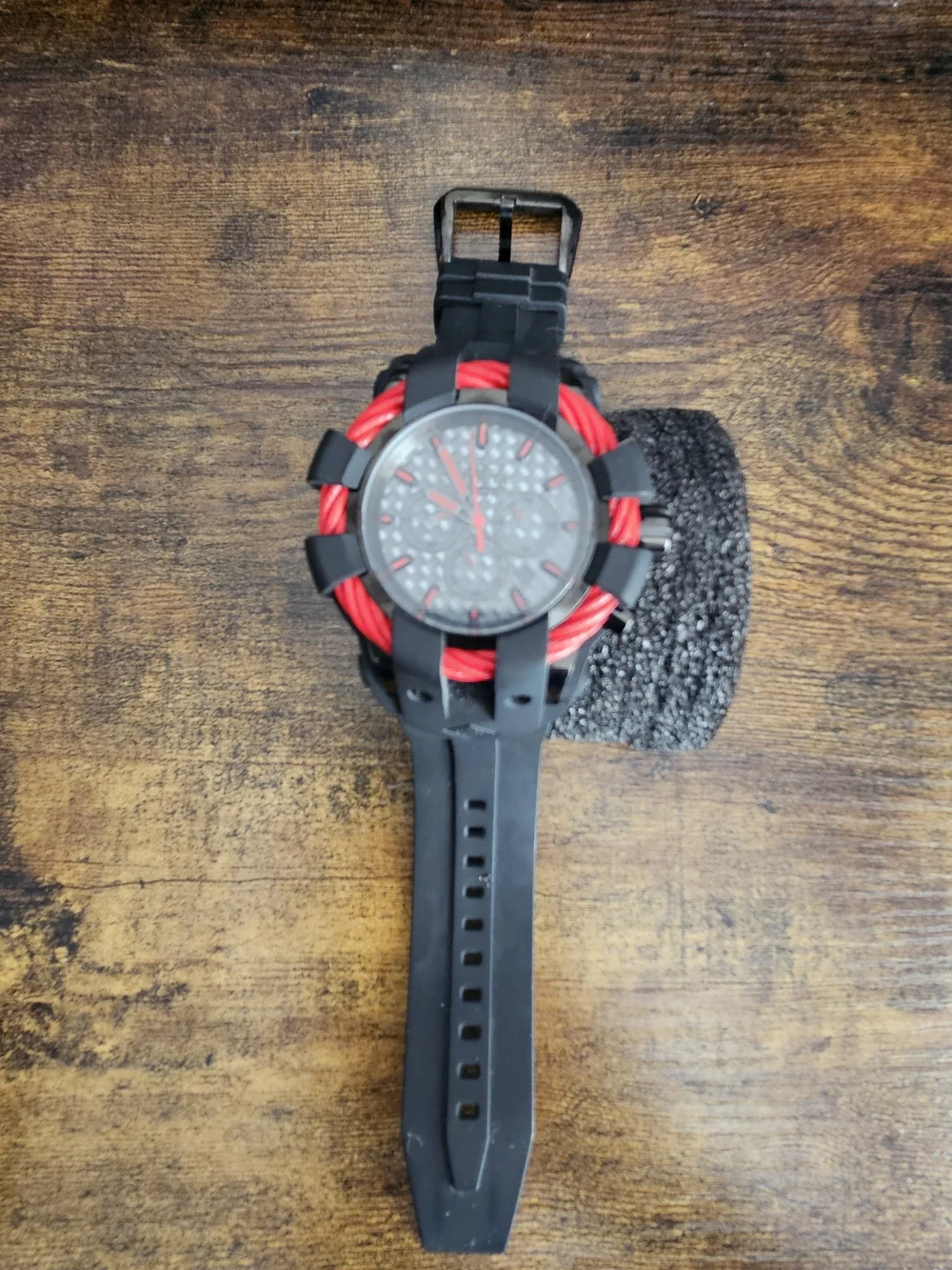Invicta Chronograph Sport Watch - Black & Red